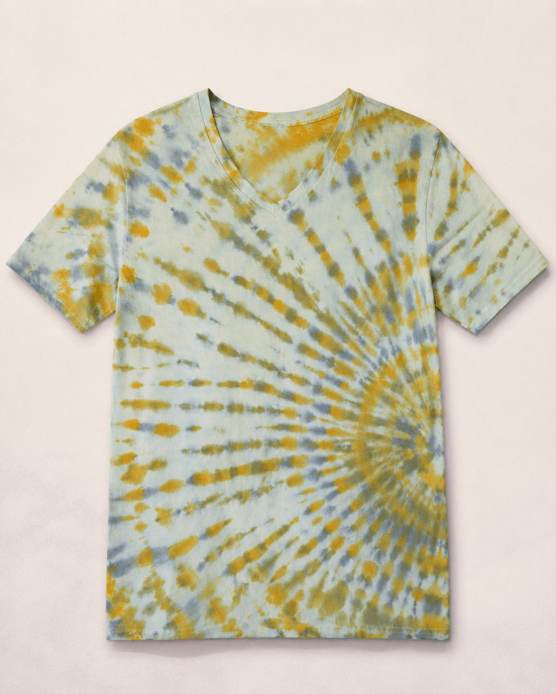 Ceață aurie, tricou pictat manual