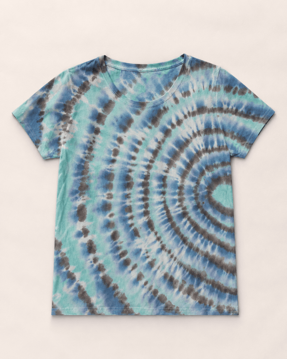 Vârtej de azur, tricou pictat manual